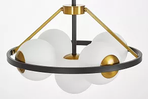 Люстра на штанге LUMINA DECO Donzano LDP 8034-5 BK+WT