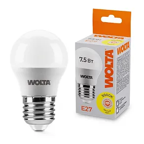 Лампа светодиодная Wolta  E27 7.5Вт 3000K 25Y45GL7.5E27
