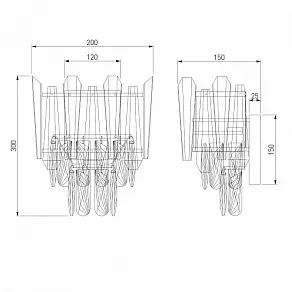 Накладной светильник Bogate's Coda 328/2 Strotskis