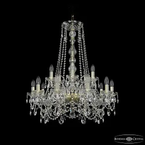 Подвесная люстра Bohemia Ivele Crystal 1411 1411/10+5/240/h-84 G