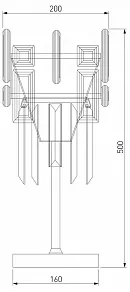 Настольная лампа декоративная Bogate's Lago 01108/1 Strotskis
