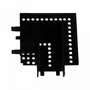 Соединитель угловой L-образный для треков встраиваемых Reluce  RL 06202 corner connector BK