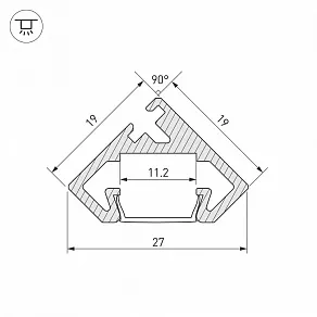 Профиль Arlight PDS45-GL-2000 ANOD 021647