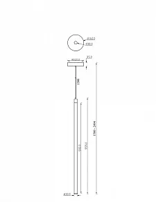 Подвесной светильник Maytoni Ray P021PL-L20B3K