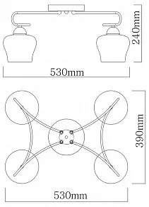 Потолочная люстра De City Альфа 324017704