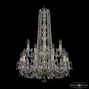 Подвесная люстра Bohemia Ivele Crystal 1402 1402/10+5/195/h-80/2d G
