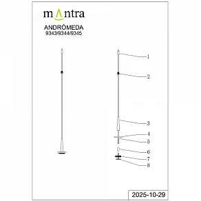 Подвесной светильник Mantra Andromeda 9345