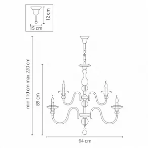 Подвесная люстра Osgona Azzurro 699184