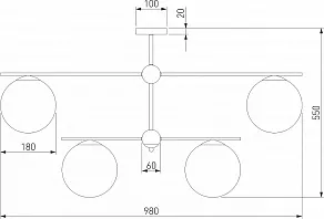 Люстра на штанге Eurosvet Marbella 60147/6 латунь