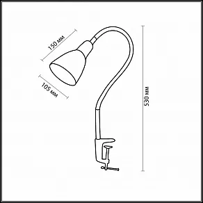 Настольная лампа офисная Odeon Light Pika 2596/1T