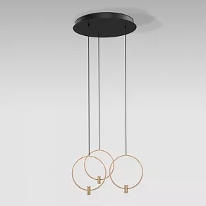 Подвесной светильник Eurosvet Layla 50257/3 LED черный/ латунь