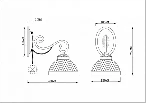 Бра Rivoli Cofanetto A1 AB Б0037729
