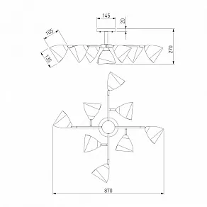 Люстра на штанге Eurosvet Paola 30126/8 хром