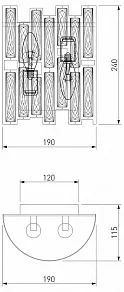 Накладной светильник Bogate's Frammenti 352/2 Strotskis (275/2)