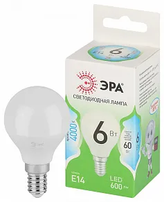 Лампа светодиодная Эра Green Line E14 6Вт 4000K LED P45-6W-840-E14 GL
