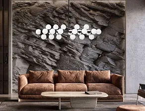 Люстра на штанге LUMINA DECO Marsiada LDP 6033-24 BK