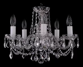 Подвесная люстра Bohemia Ivele Crystal 1402 1402/5/141/Ni/Leafs