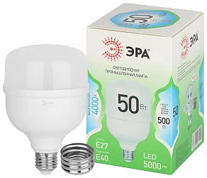 Лампа светодиодная Эра Green Line E27/E40 50Вт 4000K LED POWER T100-50W-840-E27/E40 GL
