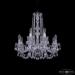 Подвесная люстра Bohemia Ivele Crystal 1402 1402/8+4/195/h-60 Ni