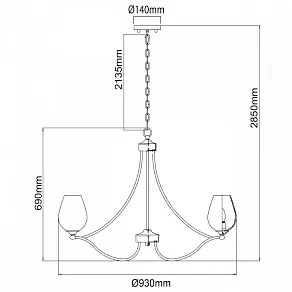Подвесная люстра Chiaro Палермо 23 386016408