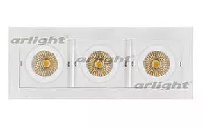 Встраиваемый светильник Arlight  CL-KARDAN-S260x102-3x9W Warm (WH, 38 deg)