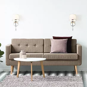 Бра Eurosvet Madera 10093/1 хром/прозрачный хрусталь Strotskis