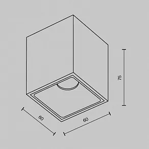 Накладной светильник Maytoni Alfa LED C065CL-8W2.7K-SQ-B