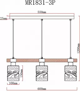Подвесной светильник MyFar Olivia MR1831-3P