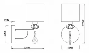 Бра Rivoli Flirt A1 CR Б0037685