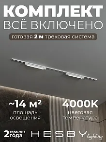 Комплект трековый Hesby Lighting №1 однофазная накладная Skylite HSBL_kompl_S001_NI2W4K