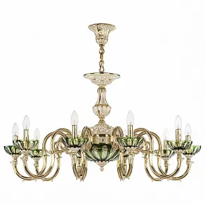 Подвесная люстра Bohemia Ivele Crystal 7203 72203P/10/300 GW P Clear-Green/H-1H