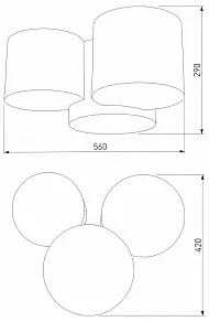 Потолочная люстра TK Lighting Mona Colour 4183 Mona Colour