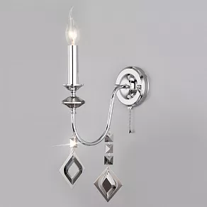 Бра Eurosvet Telao 10120/1 хром/дымчатый хрусталь Strotskis (10110/1)