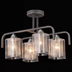 Люстра на штанге Natali Kovaltseva 75066 75066/4C STAIN SILVER