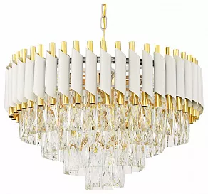 Подвесная люстра LUMINA DECO Funneli LDP 6003-550 WT+F.GD