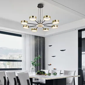 Подвесная люстра Arte Milano Ferrara-71079 271079/8 BK/GD