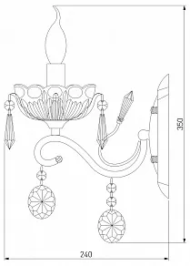 Бра Eurosvet Теодора 10037/1 золото/тонированные хрусталь Strotskis
