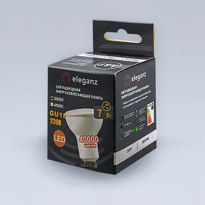 Лампа светодиодная Eleganz  GU10 7Вт 3000K 1322