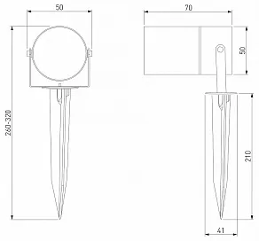 Наземный низкий светильник Elektrostandard Landscape 043 FL LED