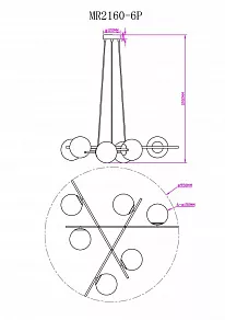Подвесная люстра MyFar Ilana MR2160-6P