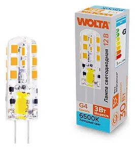 Лампа светодиодная Wolta  G4 3Вт 6500K WSTD-JC-12V3W6KG4-S