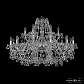 Подвесная люстра Bohemia Ivele Crystal 1409 1409/12+6/360 Ni