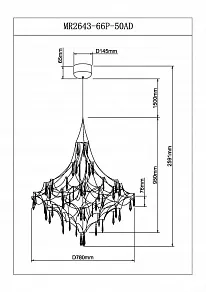 Подвесная люстра MyFar Allegria MR2643-66P-50AD