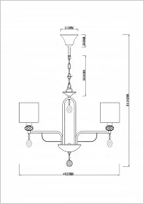 Подвесная люстра Rivoli Flirt P5 CR Б0037683