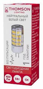 Лампа светодиодная Thomson G4 G4 5Вт 4000K TH-B4206