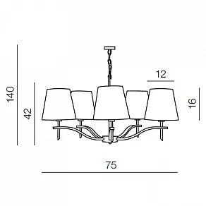 Подвесная люстра Azzardo Princessa 5 AZ0724