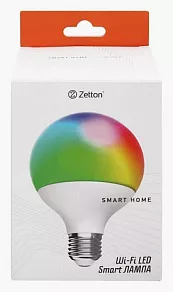 Лампа светодиодная с управлением через Wi-Fi Zetton Smart Wi-Fi Bulb E27 10Вт 2700-6500K ZTSHLBRGBCWE271RU