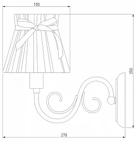 Бра Eurosvet 60061 60061/1 античная бронза