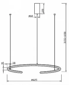 Подвесной светильник Maytoni Motion MOD276PL-L20B3K