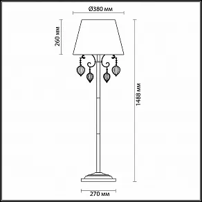 Торшер Odeon Light Adriana 3922/1F